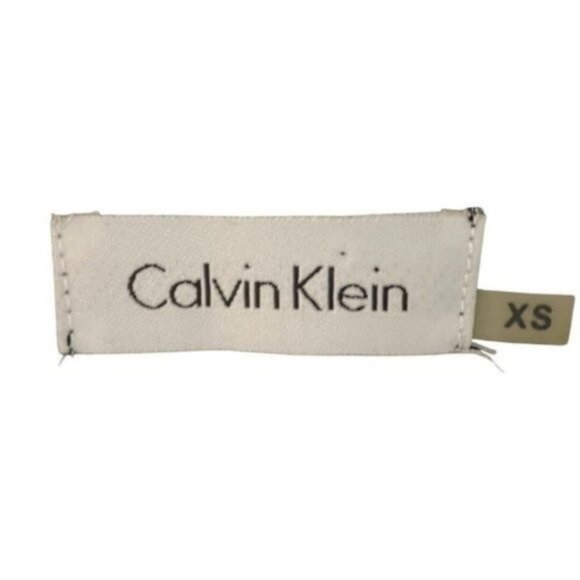 Calvin Klein Cap Sleeve Cowl Neck Cable Knit Wool Blend Sweater Dress Sz XS - Picture 6 of 7